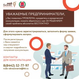 Организация и предоставление консультационных услуг субъектам малого и среднего предпринимательства, осуществляющим свою деятельность на территории Волгоградской области